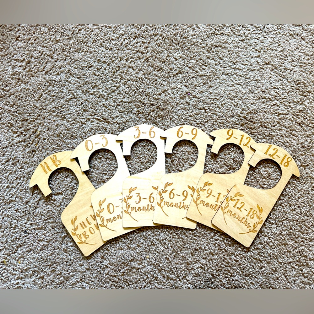 Wooden baby closet dividers